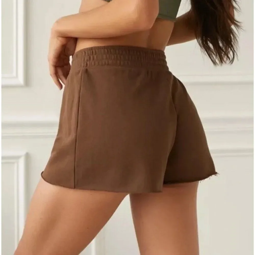 Urban Outftters Out from Under Ladies Medium V Waist Brown Shorts Pull On NWT